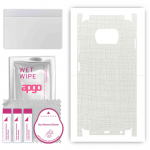 apgo Protective Skin Sticker for the back+sides compatible with Xiaomi Poco X3 Pro, Full Wrap Film, Foil, Vinyl - Pattern White Fabric