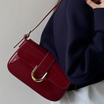Moteri&scaron;ka mada Crossbody Krep&scaron;ys Raudonas Vintažinis Balnelis Mažas Lakinės Odinis Krep&scaron;ys ant peties Prabangaus dizaino Moteri&scaron;kos Trend Atlenktos rankinės