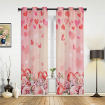 Valentino dienos rožės Meilė Langų užuolaidos svetainei Miegamojo užuolaida Modernios virtuvės žaliuzės Užuolaidos 135W x 60H(cm) x1
