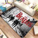 3D B-Beatles roko grupės kilimas, kilimas namų svetainei, vaikų miegamajam, sofai, durų kilimėlis dekorui, neslystantis kilimėlis vaikams žaisti 100x150cm(39x59in)