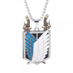 Anime Attack on Titan Necklace Shingeki No Kyojin Wings of Freedom Survey Sword Punk karoliai moterims Vyrams Cospaly papuo&scaron;alai Dovana