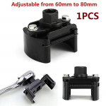 Automobilio universalus 60&ndash;80 mm alyvos filtro veržliarakčio taurė 1/2 colio korpuso įrankio nuėmiklis, reguliuojamas juoda