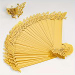 20vnt Butterfly servetėlių žiedai Daugkartinis vestuvių stalas Dekoratyvinis popierinis servetėlių laikiklis, Dekoratyvinis rank&scaron;luosčių sagtis lazeriu pjaustytas folijos popierinių servetėlių laikiklis 50pcs