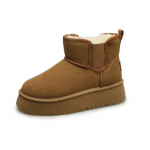 Moteri&scaron;ki žieminiai sniego batai su storu padu, nauji, su vilnos pamu&scaron;alu, pamink&scaron;tinti, &scaron;ilti, didesnio dydžio, medvilniniai batai, trumpi medvilniniai batai 40 ruda