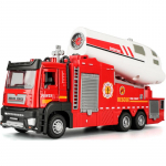 1/32 mastelio ugniagesių sunkvežimio modelio automobilio žaislas su atidaromomis 2 durimis elektriniu vandens pur&scaron;kimu i&scaron; metalo liejamos transporto priemonės su i&scaron;traukiamais žaislais vaikams, dovana
