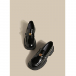 Autenti&scaron;kos odos loferiai moteri&scaron;ki batai pavasario nauji užmaunami mink&scaron;tapadžiai auk&scaron;takulniai briti&scaron;ko stiliaus odiniai batai Mary Jane batai 37