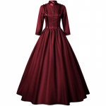 Viduramžių Viktorijos laikų retro princesės Cosplay kostiumas moterims Helovino rūmų karali&scaron;koji gotikinė eleganti&scaron;ka vampyro nuotakos sūpynės suknelė XXXL vyno raudonos spalvos