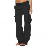 Moteri&scaron;kos baggy Cargo Pants Vintažiniai džinsai su ki&scaron;enėmis Plačios kelnės Laisvi kombinezonai Ilgos Kelnės Cargo Kelnės S