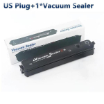 Automatinis vakuuminis maisto plastikinis sandariklis, didelio siurbimo galios vienas mygtukas, paprastas valdymas, tinkamas plastikinių mai&scaron;elių maisto laikymui ir &scaron;viežumui EU Plug juoda