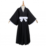 BLEACH Kurosaki Ichigo Cosplay Kostiumas Juodas Anime kostiumas Helovinas vaidmenų žaidimo paltas kimono Visas kostiumas Vyrų Moterų Apranga XL