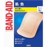JNTL Consumer Health Band-Aid Odos spalvos L dydžio 10 pleistrų Pirmosios pagalbos tvarstis (standartinis tipas) Pirmosios pagalbos reikmenys ovalios formos yra naudojama, siekiant suteikti a 1 set