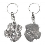 Great Dane II - Silver-plated dog pendant, handbag decoration, backpack pendant by Art-Dog brand sidabras