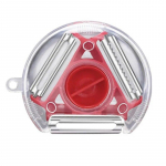 1 vnt 3 viename Magic Trio skutimosi rinkinys Smulkintuvas Smulkintuvas Skustukas Julienne Cutter Multi Peel Blade Zesters Grater Virtuvės įrankių priedai raudona