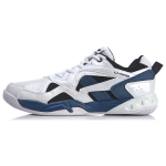 Li Ning Žemi Bėgimo Batai Badmintonui Vyri&scaron;ki Batai Balti Mėlyni AYTN003-4 39⅔ white