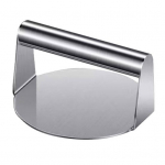 Nerūdijančio plieno mėsainio presas su rankena, kvadratine, apvalia, nepridegančia maistine kepsnine, kepsniais, kepsniais, mėsa, &scaron;oninės kepsniais, mėsainiais, rankiniu būdu, pjaustytuvu Round