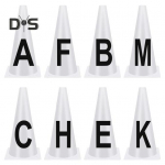 4/8 vnt. I&scaron;jodinėjimo kūgiai, sukraunami jojimo treniruočių kūgiai su raidėmis, lengvai nustatomi jojimo kūgiai, skirti jojimo treniruočių renginiams 4pcs