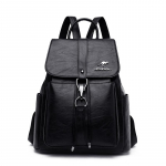 Auk&scaron;tos kokybės odinė kuprinė Moteri&scaron;ka odinė kelioninė kuprinė mokykliniai krep&scaron;iai paauglėms mergaitėms Sac Moteri&scaron;ki pečių krep&scaron;iai juoda