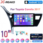 Stereo Android 12, skirta Toyota Corolla 11 Auris E180 2017 2018 2019 CarRadio Multimedia GPS Navi Carplay HU 2din dvd 1GB+32GB carplay