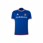 Adidas Yokohama F. Marinos 24 Namų raidžių spausdinimo spalvų blokų greitai džiūstantis sportinis trumpomis rankovėmis futbolo mar&scaron;kinėliai Gerbėjų leidimas Vyri&scaron;kas mar&scaron;kinėlis Karali&scaron;kos mėlynės IP9543 M blue