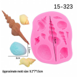 &bdquo;Ocean Shell Conch Fondant&ldquo; silikoninė forma, skirta tortų dekoravimui ir molio gamybai. rožinė