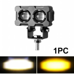 DC12-80V motociklo LED objektyvo prožektorius dvigubas objektyvas prožektorių motociklų pagalbinis rūko žibintas dviejų spalvų balta geltona &scaron;viesa 1pcs