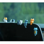NAUJI 6 Vnt./Rinkinys PVC animacinių filmukų Lucky Cat figūrėlės automobilio prietaisų skydeliui, augalų vazonams ir ekrano kra&scaron;tų dekoravimui miniatiūrų dovanos