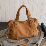 Moteri&scaron;kas laisvalaikio krep&scaron;ys, retro, didelės talpos apsipirkimo kelioniniai rankinukai, naujas, vientisos spalvos, universalus, moteri&scaron;kas krep&scaron;ys per petį (30cm<Max Length<50cm)