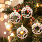 4 Donut Hanging Ornaments for Holiday Decor and Celebration in Home sidabras