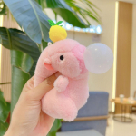Mielas animacinis kapibaros pliu&scaron;inis raktų pakabukas, kūrybingas pūkuotas žaislas, kawaii lėlė, automobilio raktų pakabukas, kuprinės dekoravimo aksesuarai, dovanos