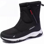 Vyri&scaron;ki žieminiai, &scaron;ilti sniego batai, vandeniui atsparus užtrauktukas dirbtinio kailio pamu&scaron;alas vidurio blauzdos auliniai batai, neslystantys lauke, žygiai pėsčiomis, darbiniai batai vyrams 45