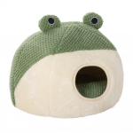 Rudeninis ir žieminis patogus ir &scaron;iltas namelis augintiniui, maža varlės formos būdelė katei ir &scaron;uniui, pastorinta lova katei ir &scaron;uniui, universalūs reikmenys augintiniams žalia