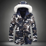 Kamufliažinė parka vyri&scaron;ka žieminė striukė vyrams dideliu kailiniu apykakle mada vidutinio ilgio paltai plius dydis žieminis paltas vyrams parka homme 5XL XXXL