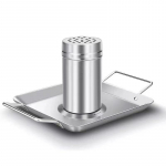 Nerūdijančio plieno kepsninės stovas vi&scaron;tienos kepimui, alaus vyno laikiklis su skardine, kepsninės kepimo skarda, padėklas, grotelės, maisto gaminimo orkaitė