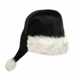 Pliu&scaron;inė Kalėdinė kepurė Juoda Unisex Kalėdinės kepurės Suaugusiems Vaikams Patogūs Kalėdų Senelio Cosplay Reikmenys Kalėdų Vakarėlio Dekoracija Dovana one size juoda
