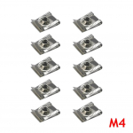 10 vnt M4 M5 M6 M8 U tipo gnybtai automobiliniams plieniniams nendrių veržlių varžtai su sriegiu 8 mm 5 mm 6 mm 4 mm nendrinėmis veržlėmis motociklo paspirtukui ATV mopedui