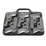 Unikali pistoletą primenanti silikoninė viskio ledo kubelių forma &bdquo;pasidaryk pats&ldquo; baro reikmenys &scaron;okoladinių saldainių forma &scaron;altiems gėrimams, kokteiliams, vynui ledo gaminimo aparatas