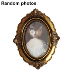 1 vnt. Padėkite ant stalo, stalvir&scaron;io papuo&scaron;alai, europieti&scaron;ko stiliaus namų dekoras, dervos nuotraukų rėmelis, pakabinamas ant sienos, elipsės formos, atsitiktinis nuotraukų popierius 34.5x39cmCM