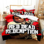 Žaidimas Undead Nightmare Red Dead Redemption Patalių komplektas Berniukams Mergaitėms Viengulis Karalienės dydis Antklodės užvalkalas Pagalvės užvalkalas Lova Vaikams Suaugusiems AU Double 180x210cm