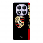 Coque - Maniacase - Xiaomi Redmi Note 14 Pro 5G - Logo PORSCHE - Souple - Moderne juoda