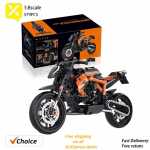 586 vnt. Klasikinio motociklo konstravimo kaladėlių rinkinys Suaugusiems &Scaron;aunus Moto Road Racer Modelis Kalėdinės Dovanos Žaislai Vaikams Berniukams Vaikams with box