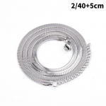 Asmenybės, paprastas hiphopo raktikaulio grandinėlė Lengva prabangi europieti&scaron;ka titano plieno nei&scaron;blunkanti plok&scaron;čia gyvatės kaulo grandinėlė 2-40CM sidabras