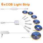 Daugiasluoksnės spintelės LED lemputės DC12V Tuya i&scaron;manioji WiFi COB LED juostelės &scaron;viesos juosta 320leds/m miegamojo sienos virtuvės ap&scaron;vietimas 2M balta