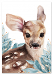 Plakat dekoracje do pokoju dziecka sarna sarenka 21x29,7 cm A4