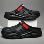 Vyri&scaron;kos klumpės, užsegamos basutės uždaru pir&scaron;tu, vaik&scaron;čiojimo batai mink&scaron;tu padu, lauko sodo batai paplūdimio sandalai 45