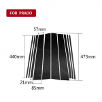 Skirta Toyota Land Cruiser Prado 120 150 2011-2018 anglies pluo&scaron;to lango kolonėlės apdailos juostelės i&scaron;orės apdailos lipdukas 3D skydelis