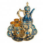 Metalo vyno ąsotis Rinkinys Nerūdijantis Vandeniui atsparus Cinko lydinio Kavos puodelio rinkinys Dekoratyvus I&scaron;skirtinis Vintažinis puodas L įvairiaspalvis