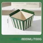 Keramikinė spragėsių lėk&scaron;tė, dideli daugkartiniai užkandžių indai, porcelianiniai užkandžių kibirėliai, patiekimo indas filmų vakarams ir vakarėlių skanėstams žalia