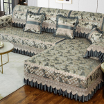 Sofa Cover Full Coverage Quilted Cushion For All Seasons High-end European Style Sofa Slipcover Elegant Furniture Protection 80*180cm