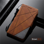 Atverčiamas magnetinis odinis dėklas, skirtas &bdquo;Samsung Galaxy A16 A56 A36 A26 5G A06 Coque&ldquo; piniginės tipo telefono dėklas &bdquo;Fundas&ldquo; for Galaxy A06 ruda