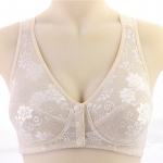 Mamos apatiniai: Moteri&scaron;ka besiūlė medvilninė sportinė liemenėlė su priekiniu užsegimu &ndash; Patogi, plona, graži nugara, didelių dydžių vasarai 42/95 (115-130 lbs)